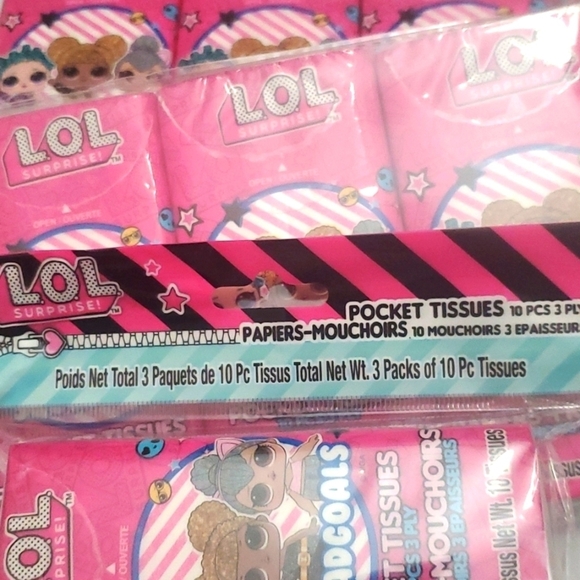 L.O.L Surprise! Pocket Tissues-3 (3 packs) - Picture 3 of 4